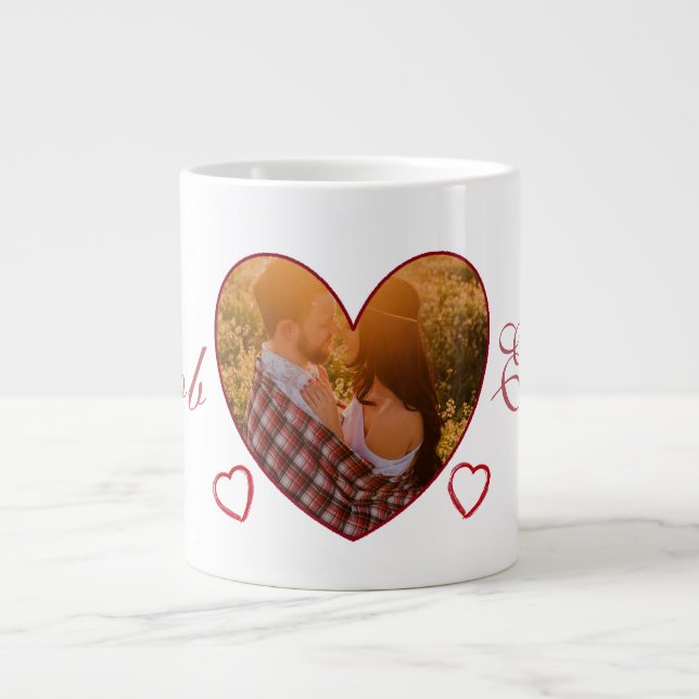 Caneca De Café Grande amantes, design de presente personalizado especial (Frente)
