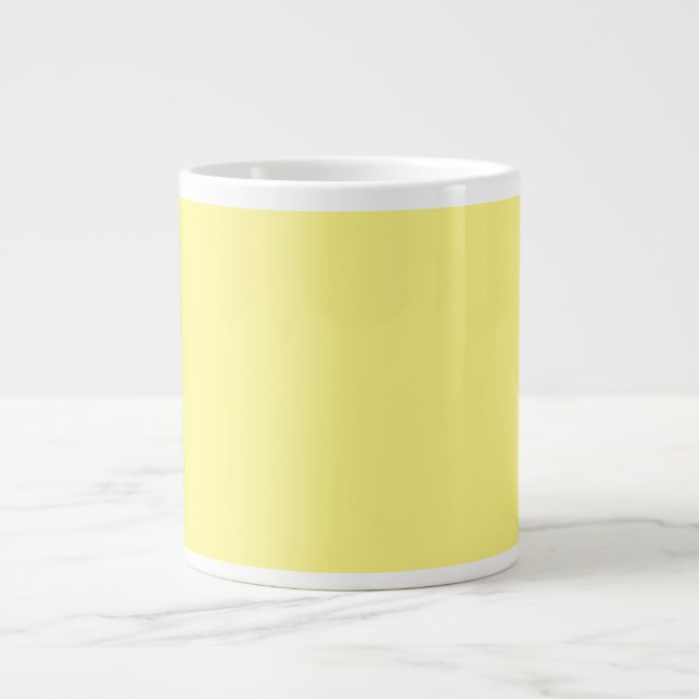 Caneca De Café Grande Amarelo limão, cor sólida, (Frente)