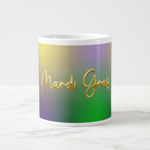 Caneca De Café Grande Amarelo, Roxo, Verde do Mardi Gras