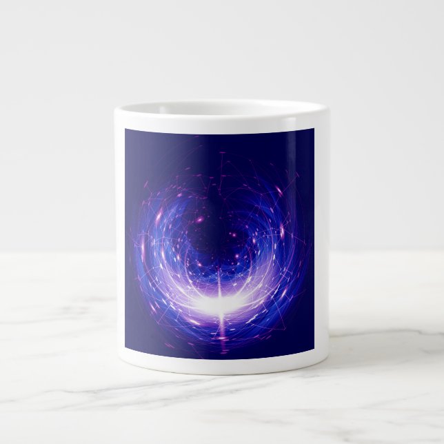 Caneca De Café Grande Amberlight Cold Blue Polar Flare (Frente)