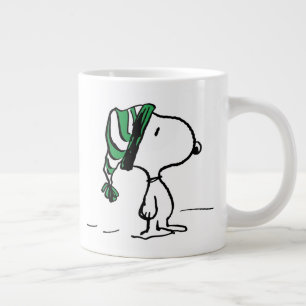 Caneca De Café Grande Amendoins   Boné de Neve Verde Snoopy