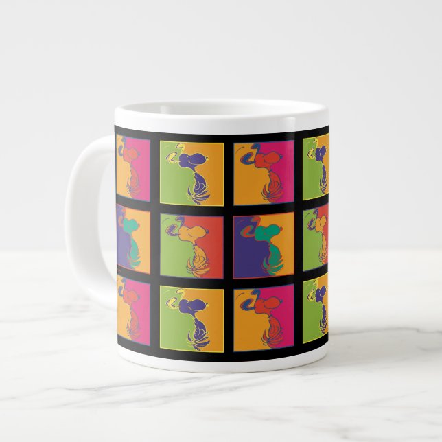 Caneca De Café Grande Amendoins | Esnoopia de Pop de Arte Moderna (Frente Esquerda)
