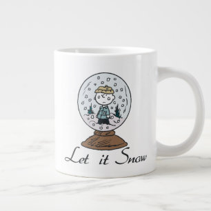Caneca De Café Grande Amendoins Globo de Neve Charlie Brown