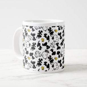 Caneca De Café Grande Amendoins Padrão de sombra de espinheiros e de m