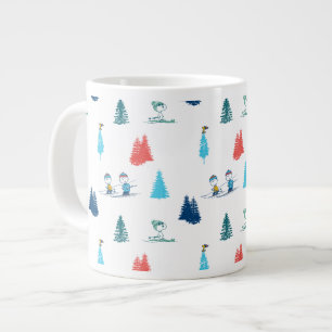 Caneca De Café Grande Amendoins Pele de inverno o padrão das manchas