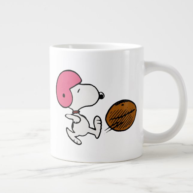 Caneca De Café Grande Amendoins | Snoopy Football Kicker (Direita)