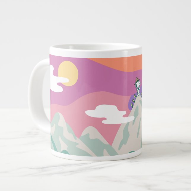 Caneca De Café Grande Amendoins | Snoopy & Troop Caminhando a Montanha (Frente Esquerda)