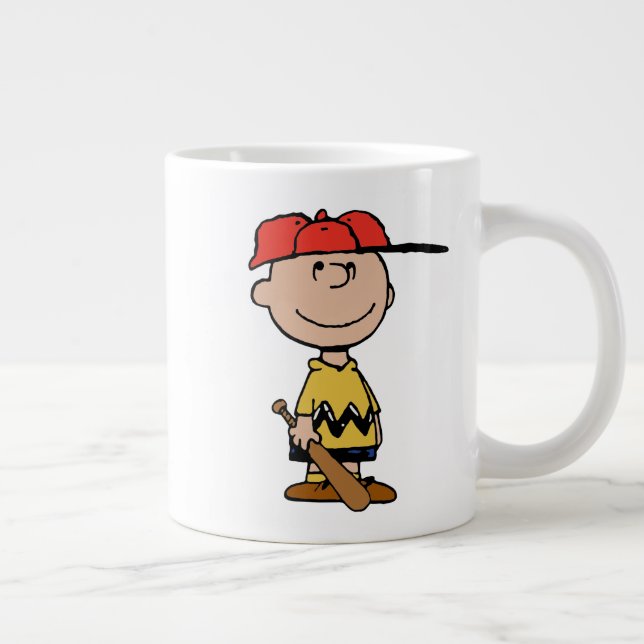 Caneca De Café Grande Amendoins | Sorriso Charlie Brown Baseball (Direita)