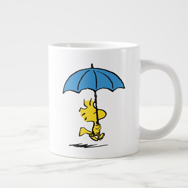 Caneca De Café Grande Amendoins | Woodstock Blue Umbrella (Direita)