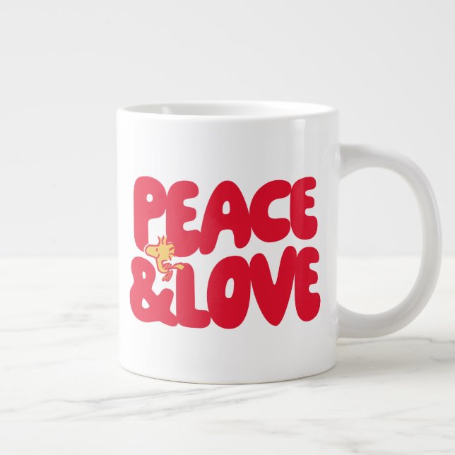 Caneca De Café Grande Amendoins | Woodstock de Paz e Amor (Direita)
