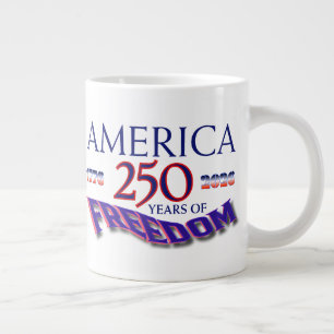 CANECA DE CAFÉ GRANDE AMÉRICA 250 ANOS DE LIBERDADE