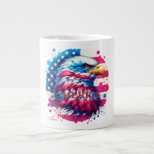 Caneca De Café Grande América - Design Patriótico dos EUA em 4 de julho,