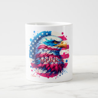 Caneca De Café Grande América - Design Patriótico dos EUA em 4 de julho,