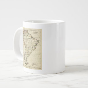 Caneca De Café Grande América do Sul com limites delineados