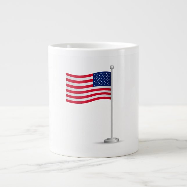 Caneca De Café Grande american flag (Frente)