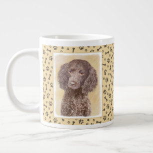 Caneca De Café Grande American Water Spaniel Painting - Arte Original de