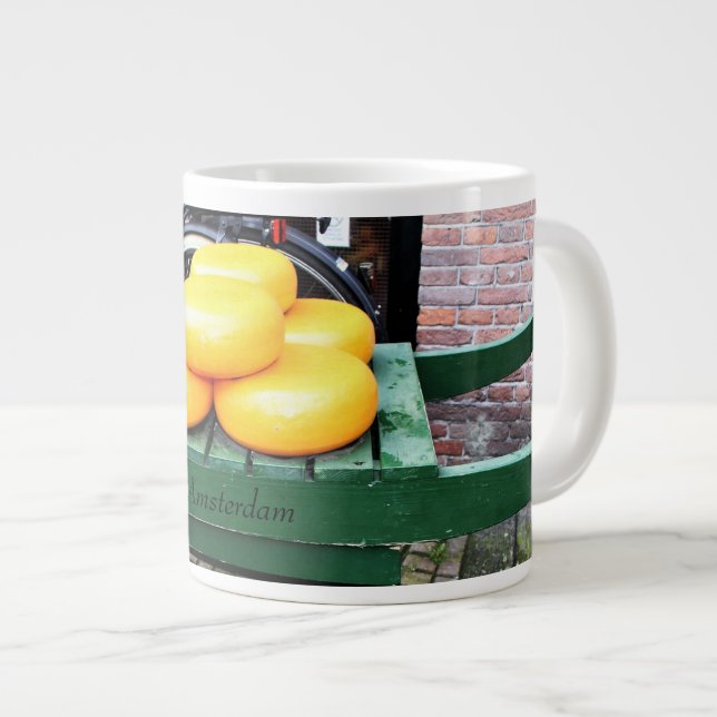 Caneca De Café Grande Amesterdã, Países Baixos, Queijo, Compro, (Frente Esquerda)