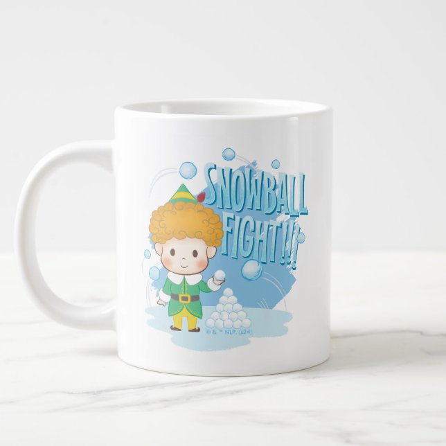 Caneca De Café Grande Amigo, a Luta do Elf Snowball! (Esquerda)