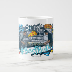 Caneca De Café Grande AMIGOS™   Chandler & Joey - Melhores Buds