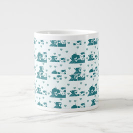 Caneca De Café Grande Amigos Felinos.