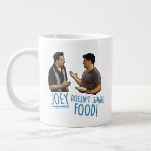 Caneca De Café Grande AMIGOS™   Joey não compartilha Comida!