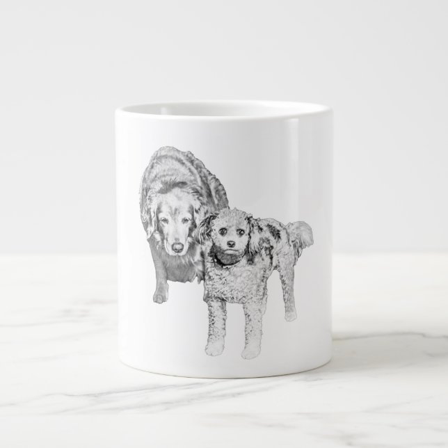 Caneca De Café Grande Amigos Suaves, Calor Matinal (Frente)