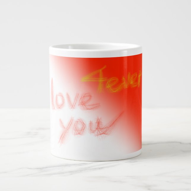 Caneca De Café Grande "Amo-te 4ever" (Frente)