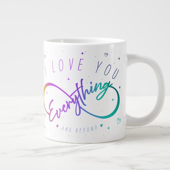 Caneca De Café Grande Amo-Te Tudo E Muito Além (Mugs De Amor) (Direita)