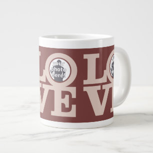 Caneca De Café Grande AMOR com a caneta personalizada FOTOS