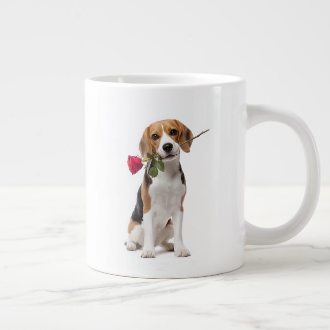 Caneca De Café Grande Amor de Beagle (Direita)