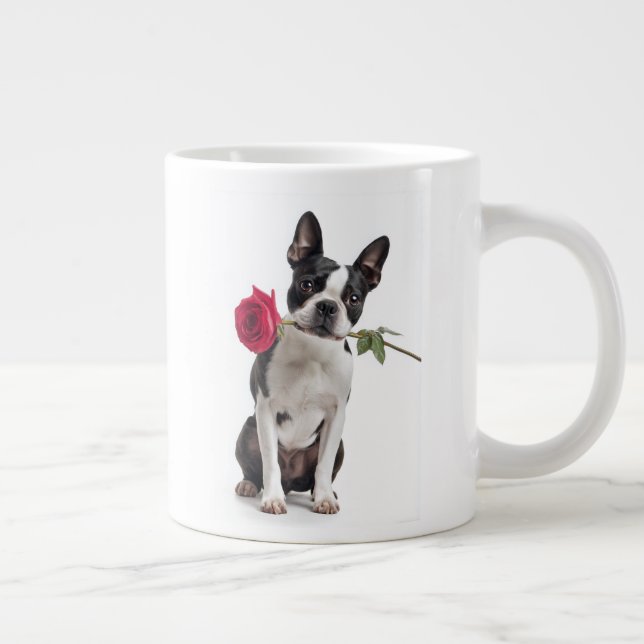 Caneca De Café Grande Amor de Boston Terrier (Direita)