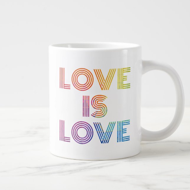 Caneca De Café Grande Amor é Amor| Tiras Modernas (Direita)