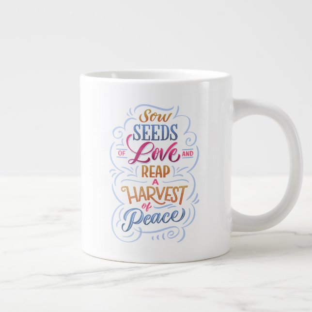 Caneca De Café Grande Amor e Paz (Direita)
