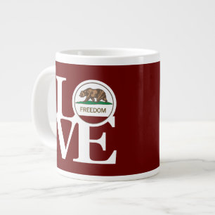 Caneca De Café Grande AMOR Freedom 20oz Mug Red