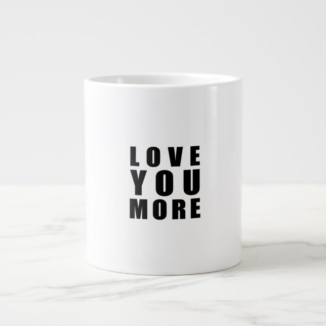 Caneca De Café Grande Amor Você Mais Design Mínimo Uplificante (Frente)
