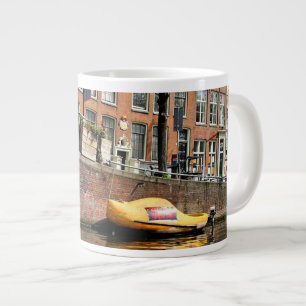 Caneca De Café Grande Amsterdã, Canal, Barco de Sapato de Madeira