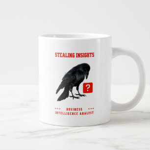 Caneca De Café Grande Analista de Inteligência de Negócios da Crow