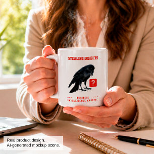 Caneca De Café Grande Analista de Inteligência de Negócios da Crow