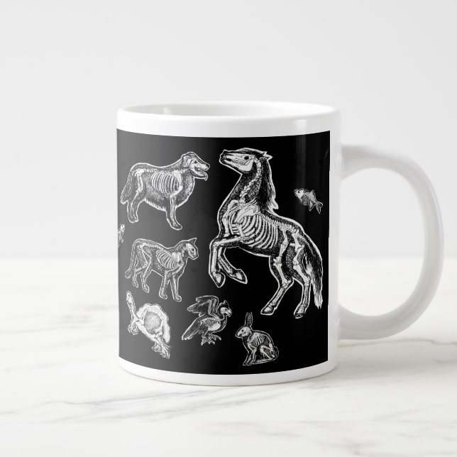 Caneca De Café Grande Anatomia animal Radiografia esquelética (Direita)