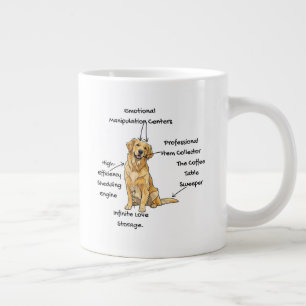 Caneca De Café Grande Anatomia de um Golden Retriever - Mãe/Pai de Cacho