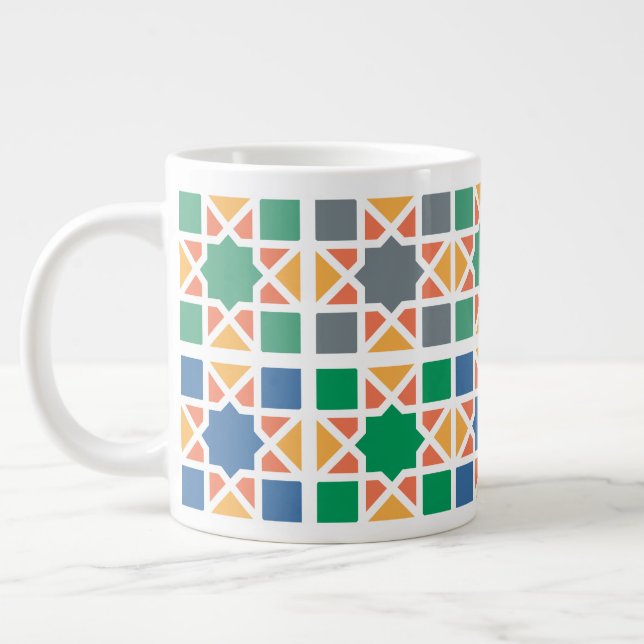 Caneca De Café Grande Andalusian Tiles 4 (Esquerda)