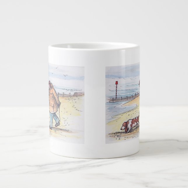 Caneca De Café Grande Andando o cão - 02 (Frente)