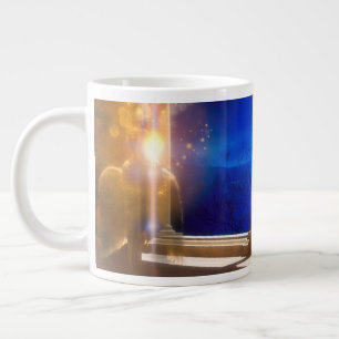 Caneca De Café Grande Angel Child "OPOSSITES ATTRACT"