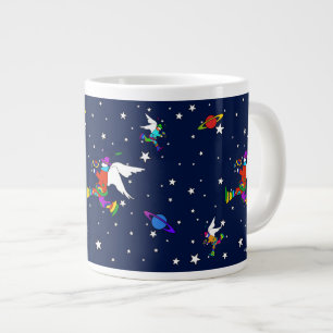 Caneca De Café Grande Angel Dudes Starry Night (meia-noite)