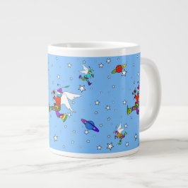 Caneca De Café Grande Angel Dudes Starry Night (SkyBlue)
