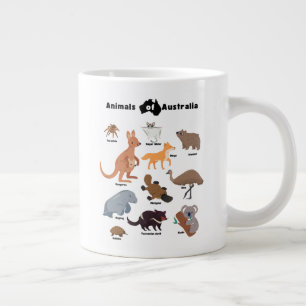 Caneca De Café Grande Animais da Vida Selvagem Aussie da Austrália