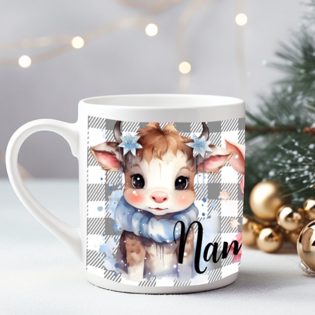 Caneca De Café Grande Animais de criação de inverno personalizados (Criador carregado)