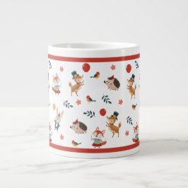 Caneca De Café Grande Animais festivos