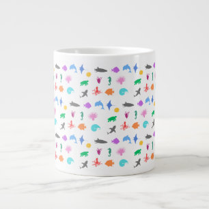Caneca De Café Grande Animais marinhos padronizados