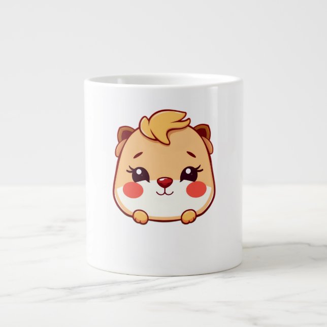 Caneca De Café Grande Animal fofo (Frente)